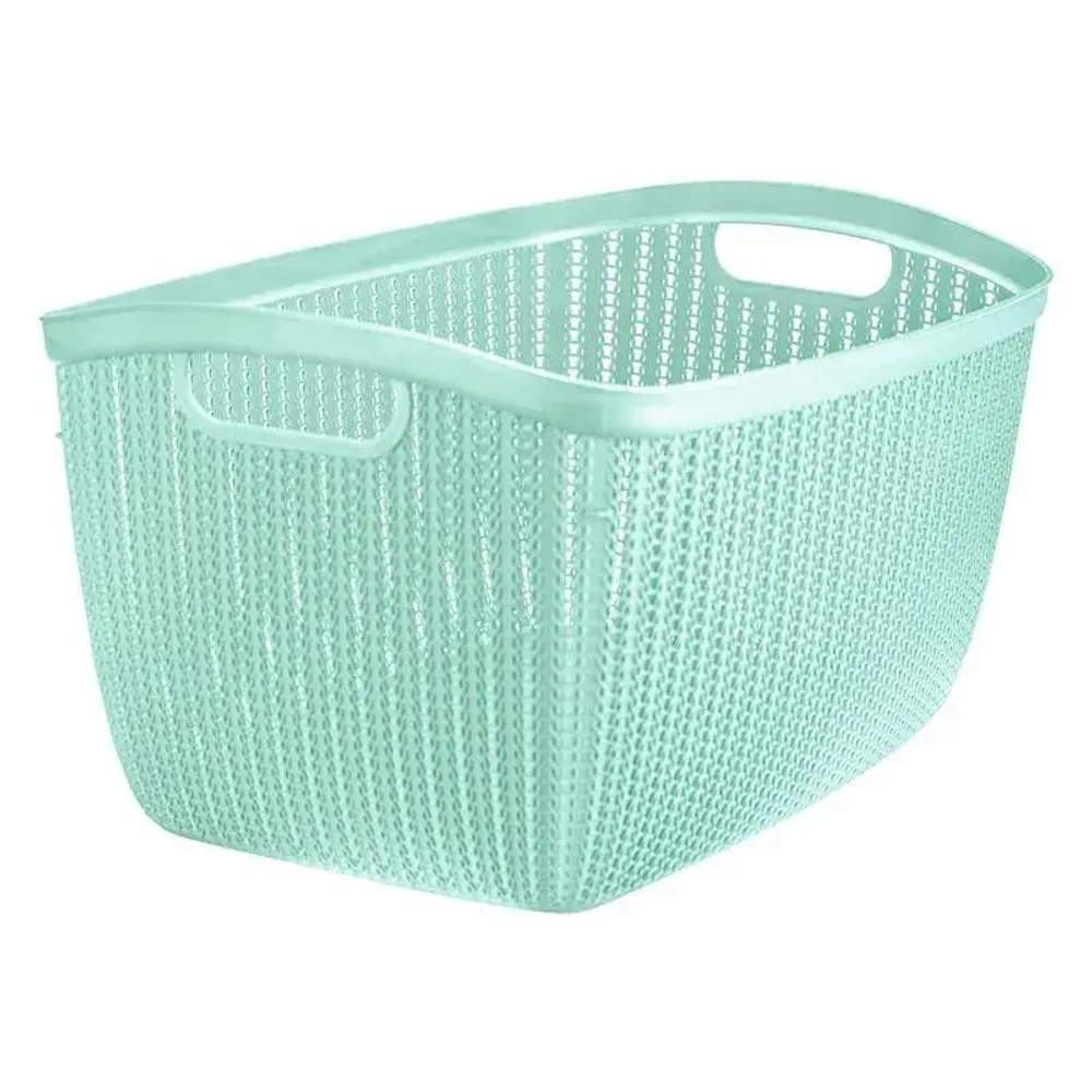 Корзина ВЯЗАНИЕ 26л фисташковый (комплект 5 шт)