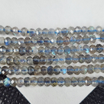 Лабрадор (лабрадорит) огранка, р-р 3.6×2мм, отличная иризация, цена за нить 19 см