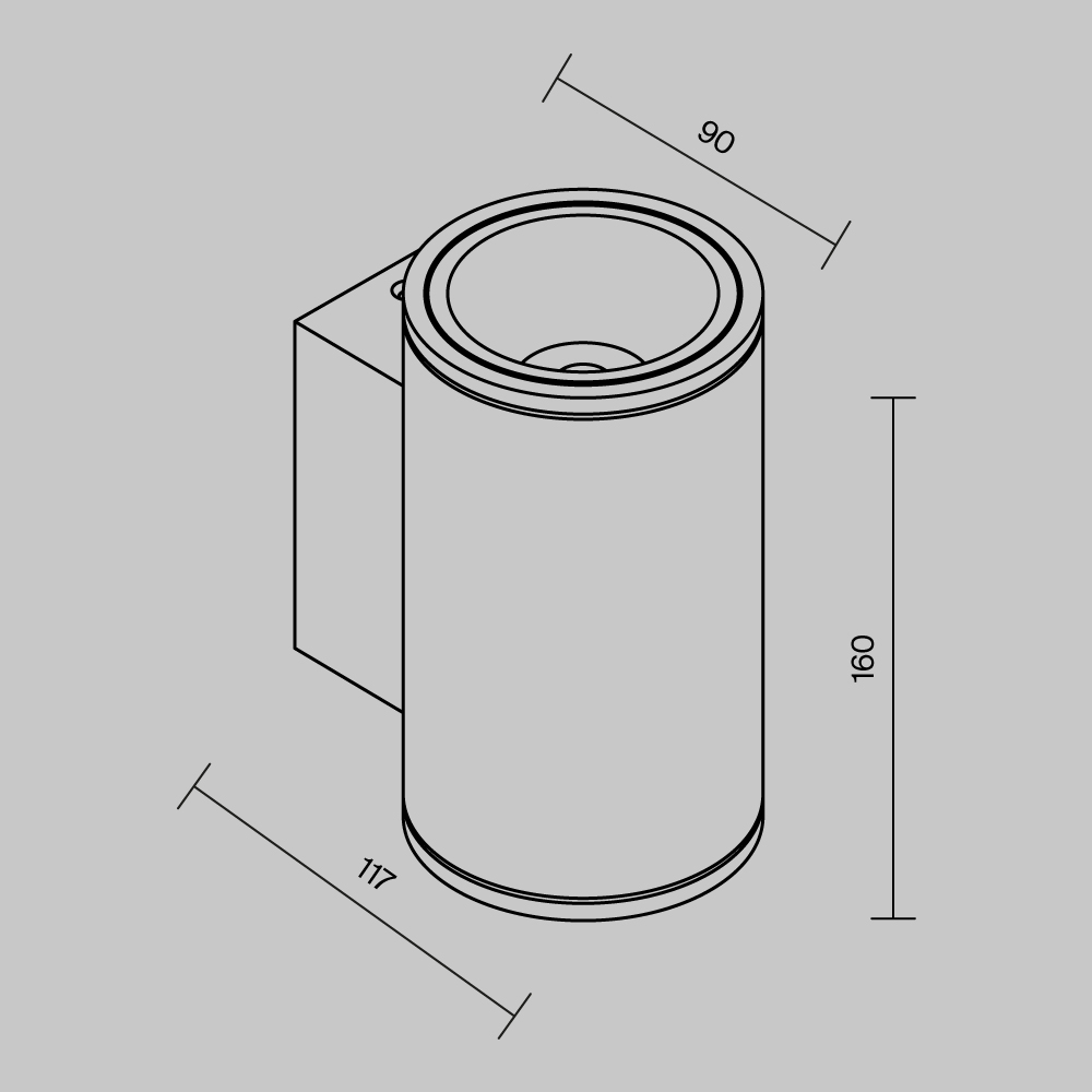 Уличный настенный светильник Outdoor O303WL-L10W3K