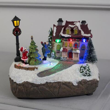 Фигура световая "Дети во дворе", 13х17.5 см, 6 LED, ААА*3 (не в компл), МУЛЬТИ