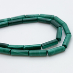 Малахит, размер около 13,5*4,2 мм, цена за 7 шт (1/4 нити)