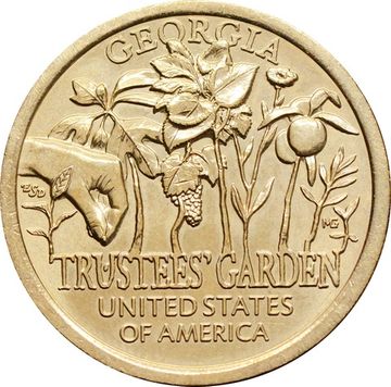 1 доллар 2019 D США «Американские инновации - Джорджия. Сад попечителей»