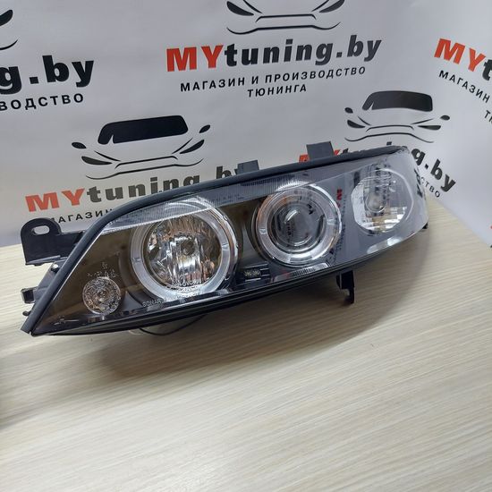 Передние фары Opel Vectra B angel eyes black