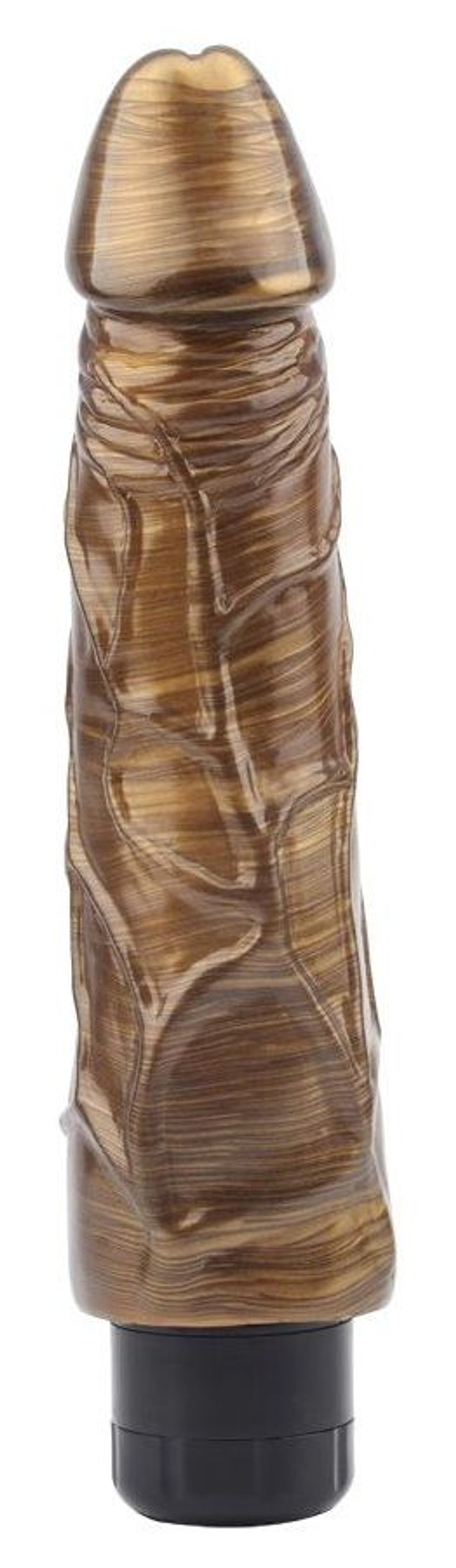 Золотистый вибратор-реалистик Pat McCock - 23,5 см. (Цвет: золотистый)