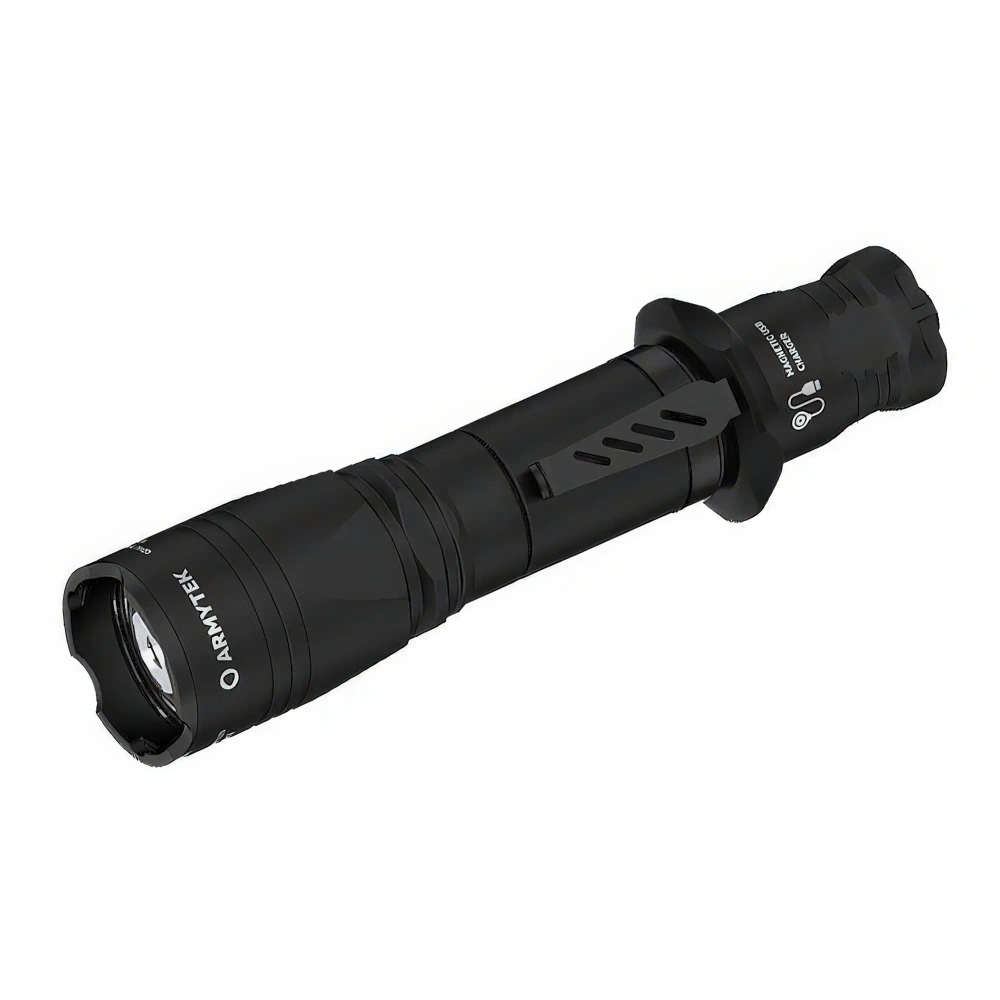 Тактический фонарь Armytek Dobermann Pro Magnet USB (теплый свет) - верхний ракурс