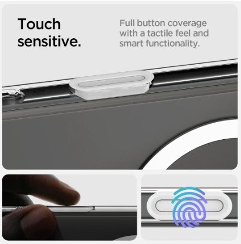 Чехол MagSafe Clear Case c кнопкой и анимацией для iPhone 16 Pro Max