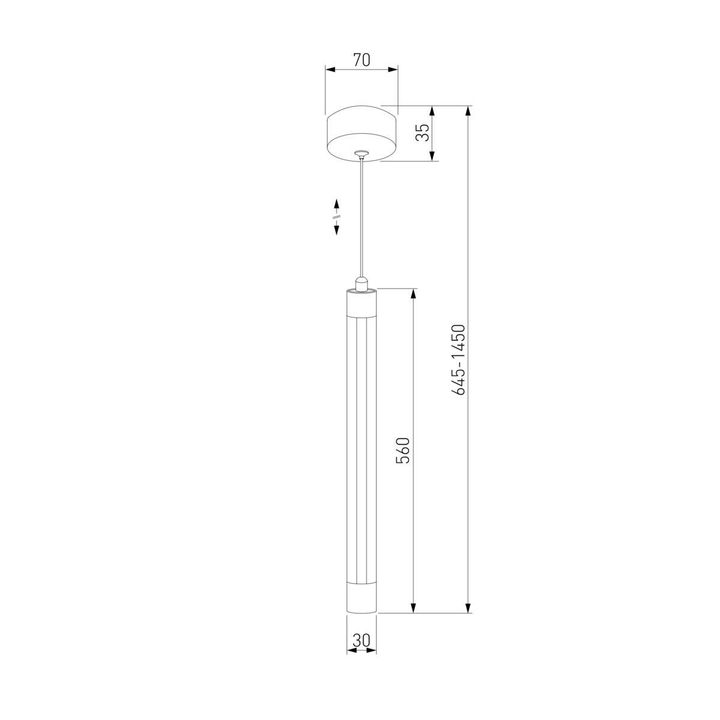 Подвесной светодиодный светильник Eurosvet Strong 50189/1 LED матовое золото