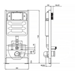 Инсталляция AZARIO FORTE для подвесного унитаза 3/6л (AZ-100-100F)