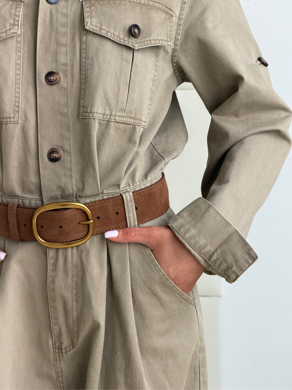 Комбинезон бежевый