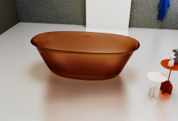 Прозрачная ванна ABBER Kristall AT9707Opal коричневая