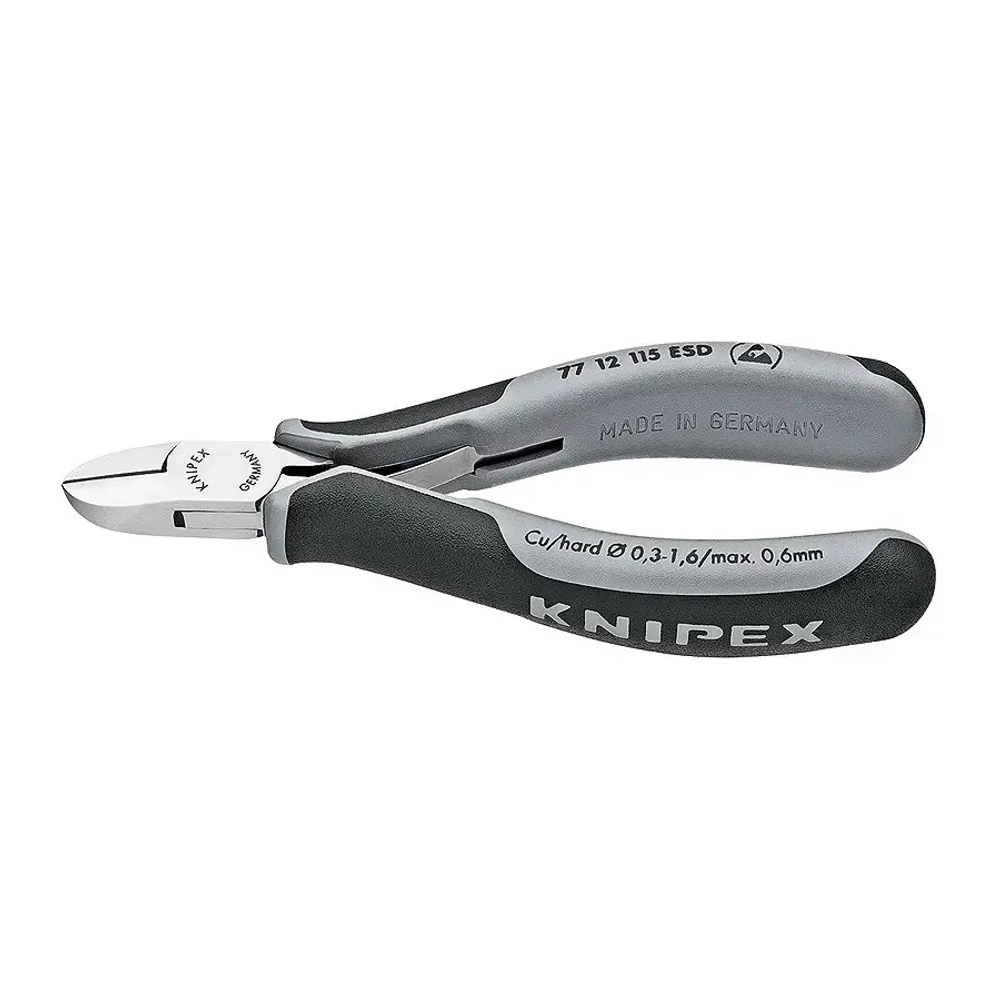 Кусачки боковые для электроники антистатические 115 мм Knipex 77 12 115 ESD