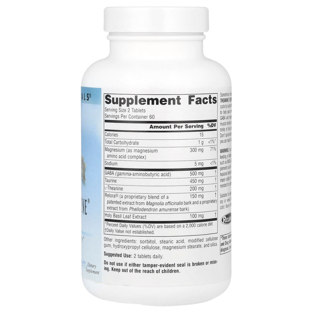 Source Naturals, Serene Science®, Theanine Serene® с Relora®, 120 таблеток