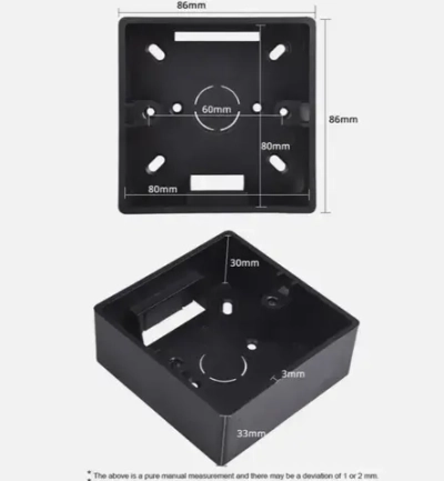 Монтажная коробка наружная для терморегулятора чёрная.