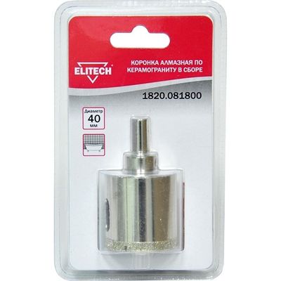 Коронка алмазная ELITECH 40мм   1820.081800