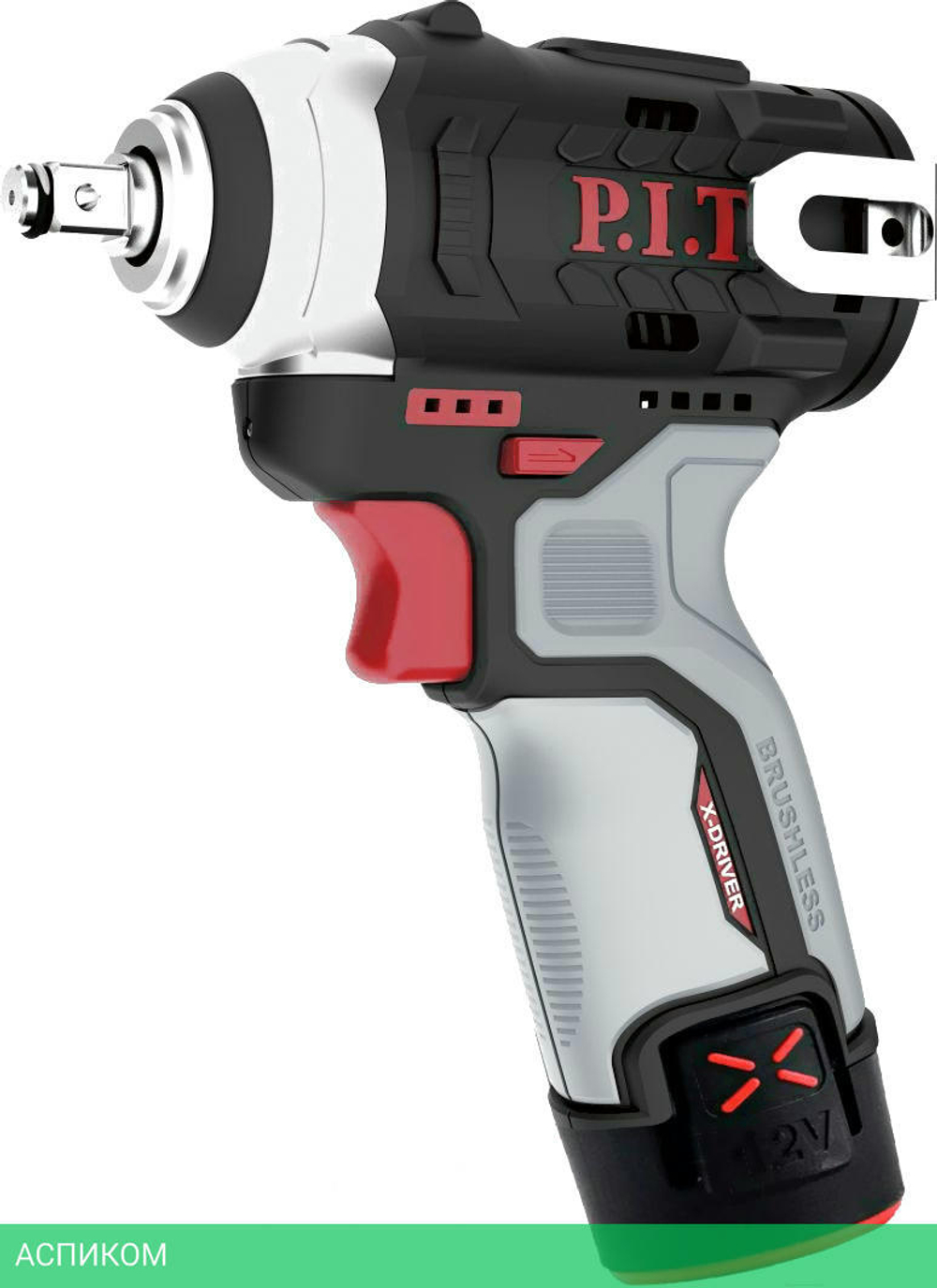 Гайковерт P.I.T. PIW12K-120A + PK12-2.0 АКБ
