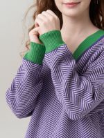 Джемпер для девочки AT954 сиренево-зеленый