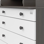 Комод Атон LEO ЛДСП 800/5 с органайзером бодега темный-белый