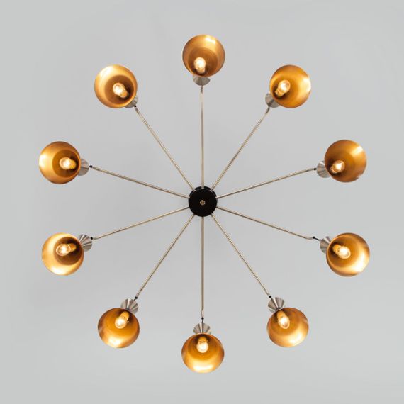 Подвесная люстра Bogates Glustin 316/10 латунь / черный