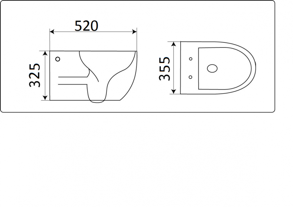 Унитаз подвесной CeramaLux 2196 -1