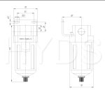 AF4000-04 Фильтр влагоотделитель  G1/2, 10 бар