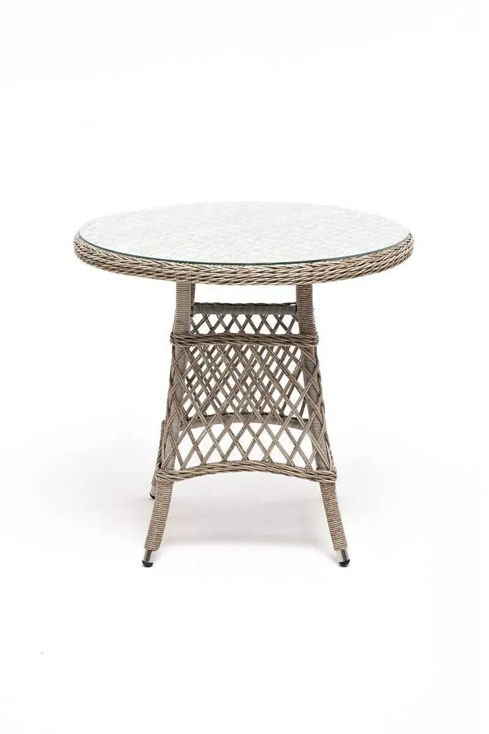 "Эспрессо-80 L" обеденная группа плетеная, цвет бежевый