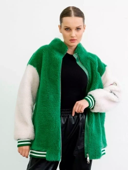 Куртка бомбер из шерсти, зеленая, SilverFox