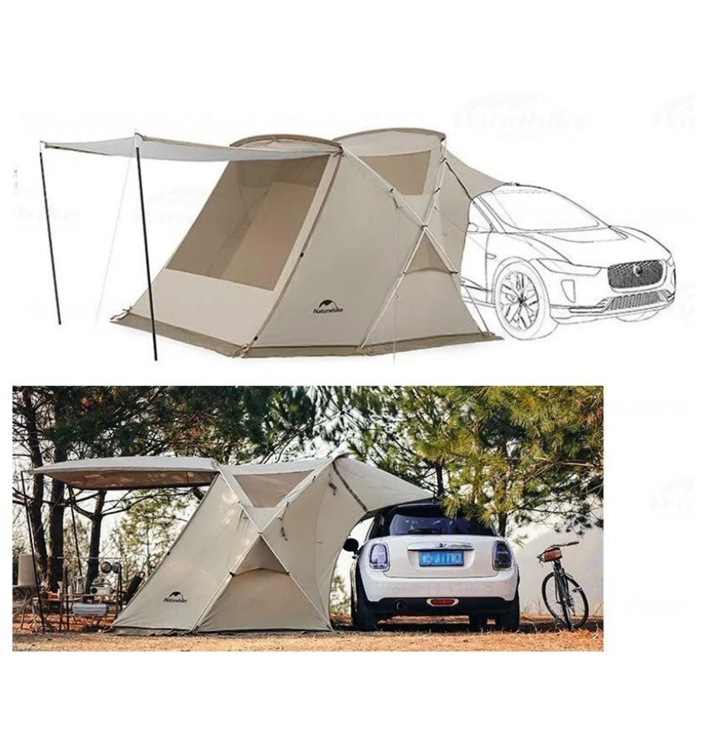 Палатка Naturehike Cloud wild car, 2-местная, алюминиевый каркас, песочная