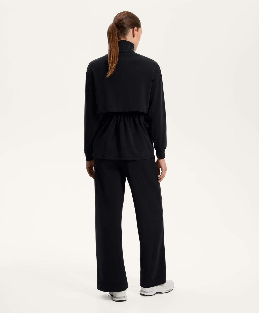 Oysho Длинная мягкая куртка из модала с карманами, черный