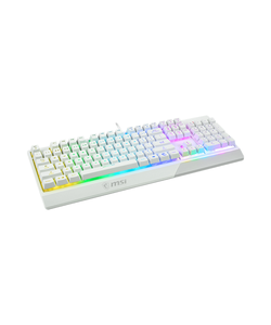 Gaming Keyboard MSI VIGOR GK30, Wired, Mechanical-like plunger switches. 6 zones RGB lighting with several lighting effects. Anti-ghosting Capability. Water Resistant (spill-proof), White