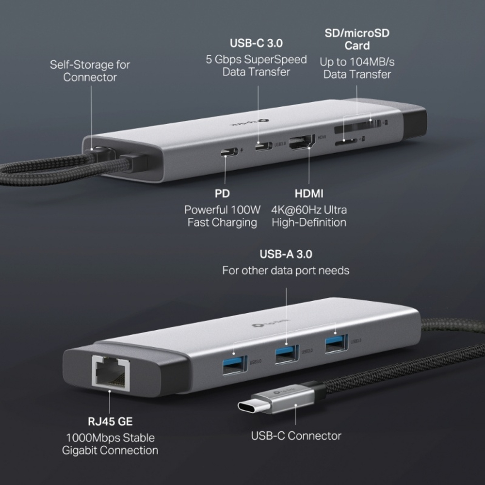 TP-Link UH9120C USB Type-C концентратор 9 в 1