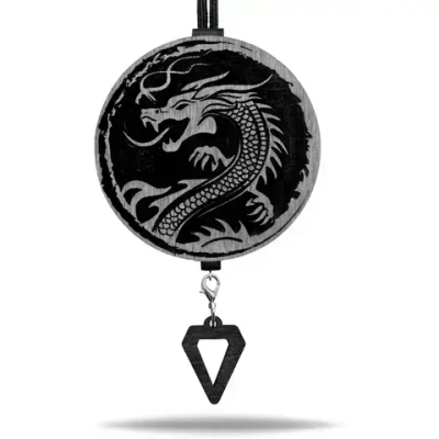 Ароматная подвеска «Дракон» в упаковке с мини-брелоком, аромат в ассортименте, цвет черно-белый (КОМПЛЕКТ)