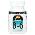 Source Naturals, Витамин B6, 100 таблеток