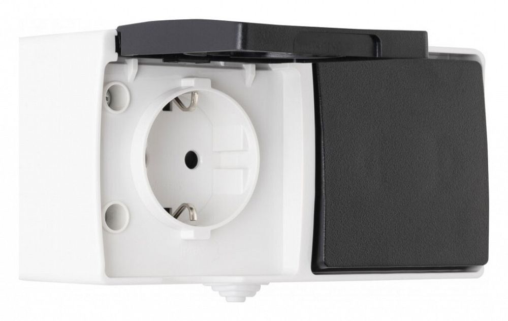 Блок с выключателями одноклавишными влагозащищенными Arte Milano am-309 309.52-1.grey