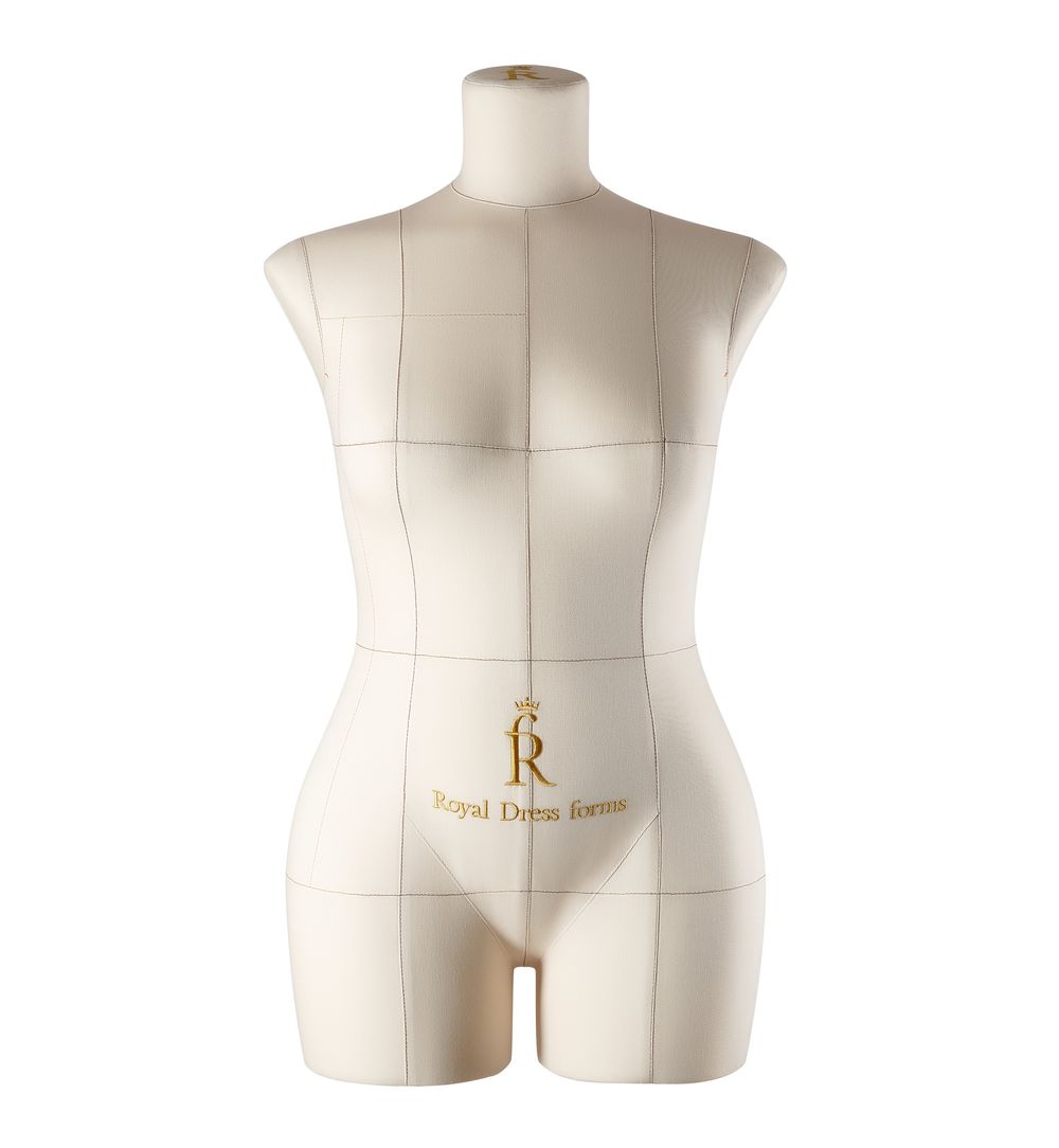 Манекен портновский Моника, торс, размер 46, цвет бежевый. Вид спереди.
