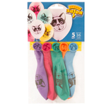 Шар латексный 35см Набор 5шт Собачки (Ассорти)