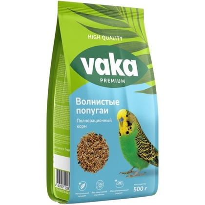 ВАКА High Quality Кормовая смесь для волнистых попугаев, 500 г