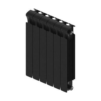 Радиатор биметаллический Rifar Monolit 500 Антрацит 6 секций боковое подключение