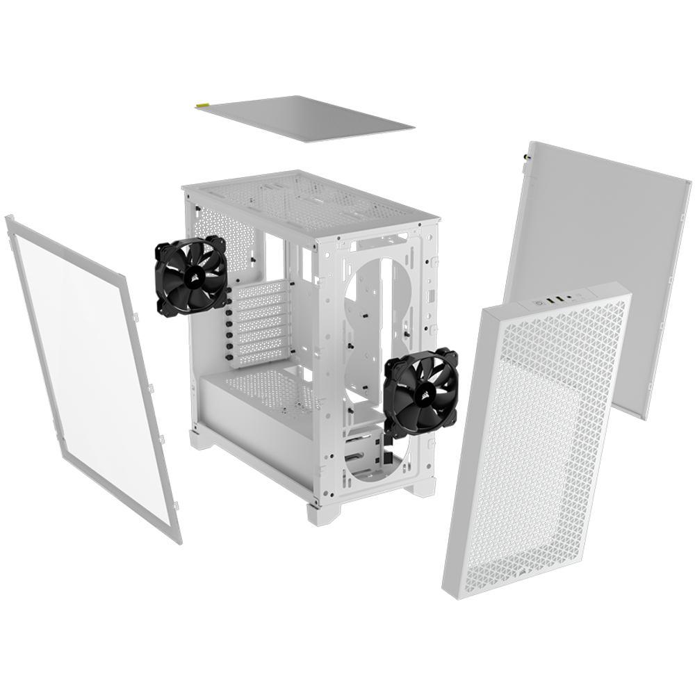 Corsair 3000D Tempered Glass Mid-Tower, White