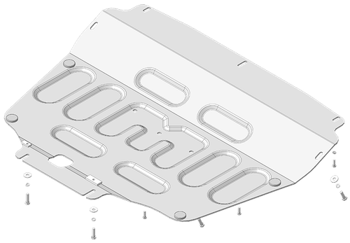 Защита алюминиевая 4 мм; Д;КПП; Chery Tiggo 4; 4Pro; 7; 7Pro, 8; 8Pro; Exeed LX MOTODOR.349001