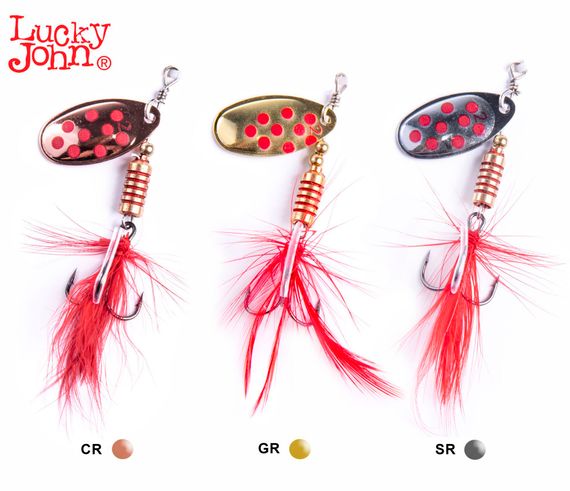 Блесны вращ. Lucky John SPIN X ROUND 02 5,0г CR/GR/SR 3шт. набор