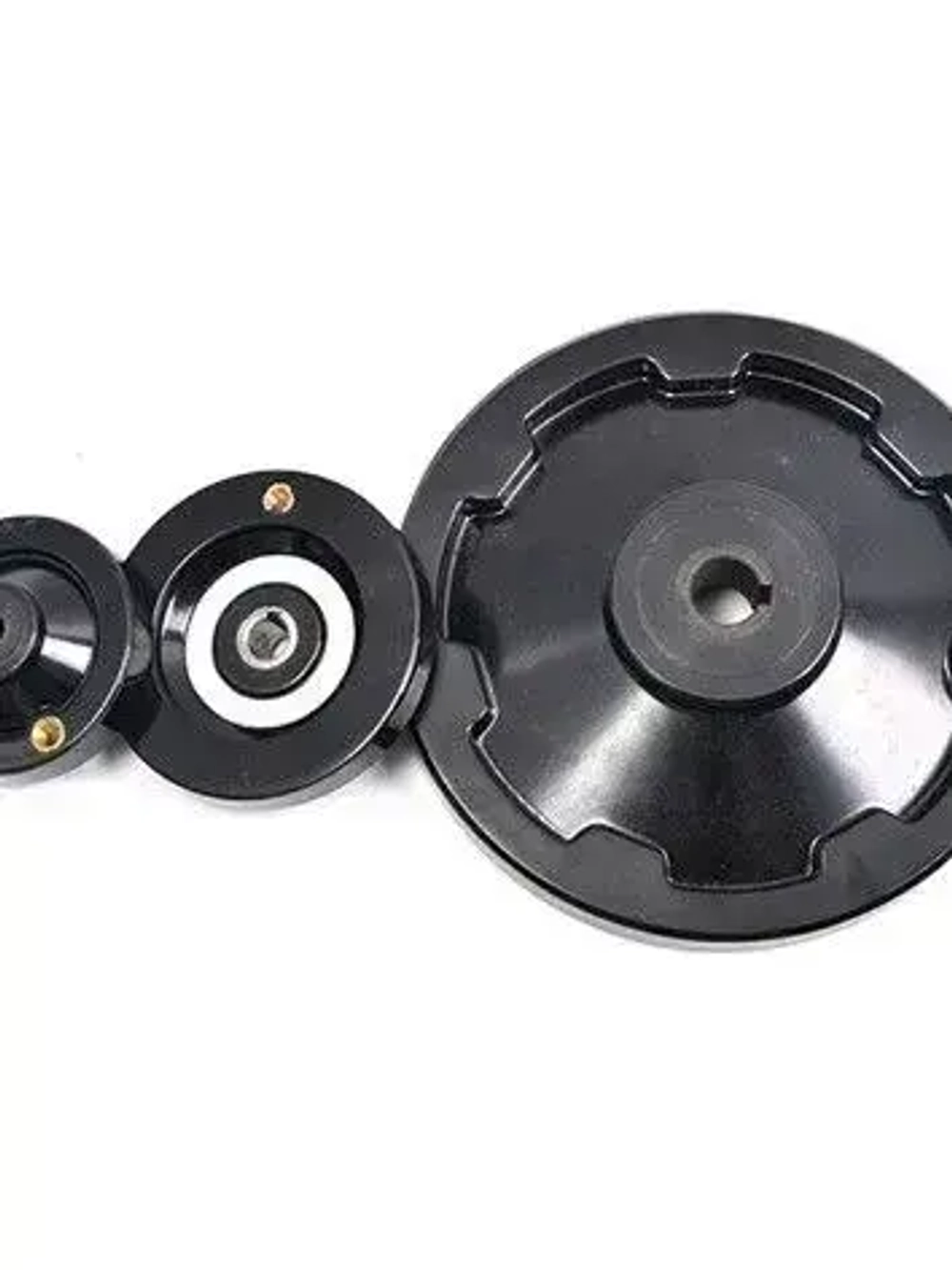 Маховик бакелит 80х10х3мм (Dxdxb) цельнолитой, с ручкой