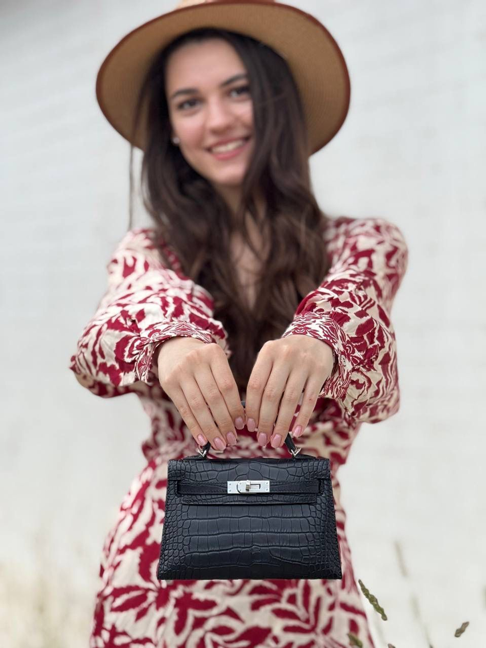 Сумка Hermes из кожи крокодила
