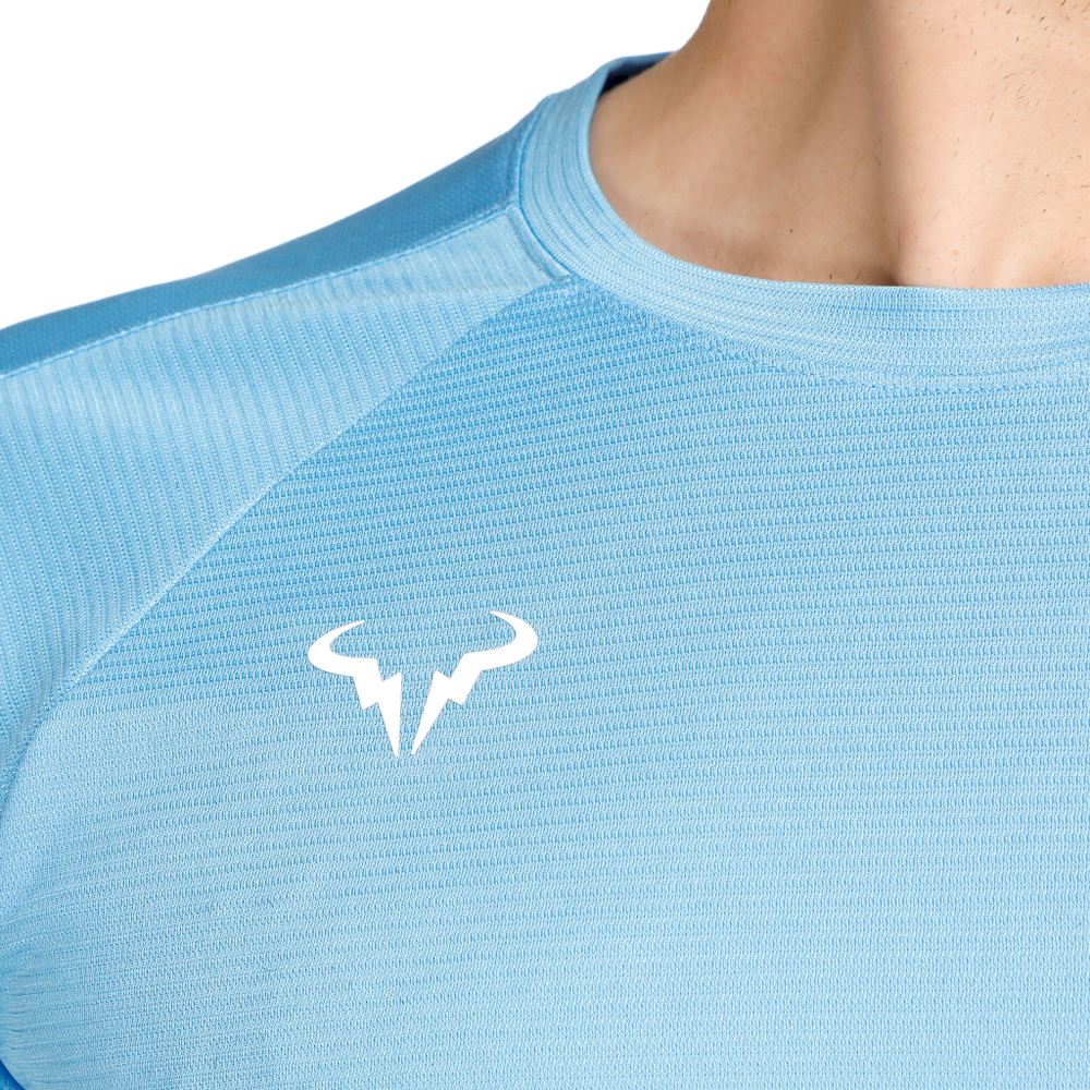 Мужское теннисное поло Nike Dri-Fit RAFA MNK Challenger T-Shirt Men - Light Blue