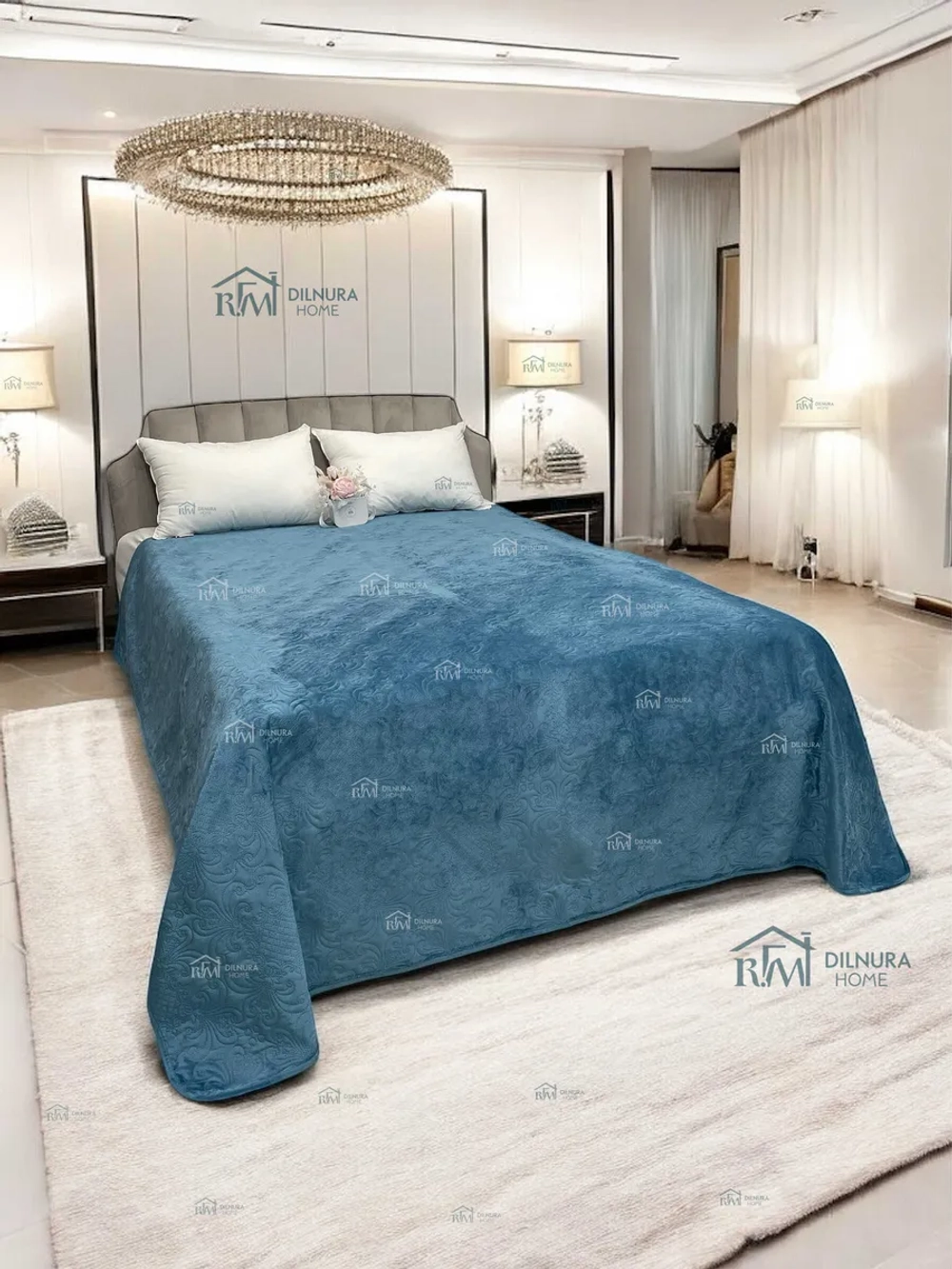 Покрывало 220х240 стеганое для кровати и дивана