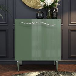 Комод Арт Колор Классик Сильвер с 2 полками Зеленый нефрит