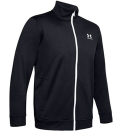 Мужская теннисная кофта Under Armour Sportsyle Tricot Jacket - black/onyx white