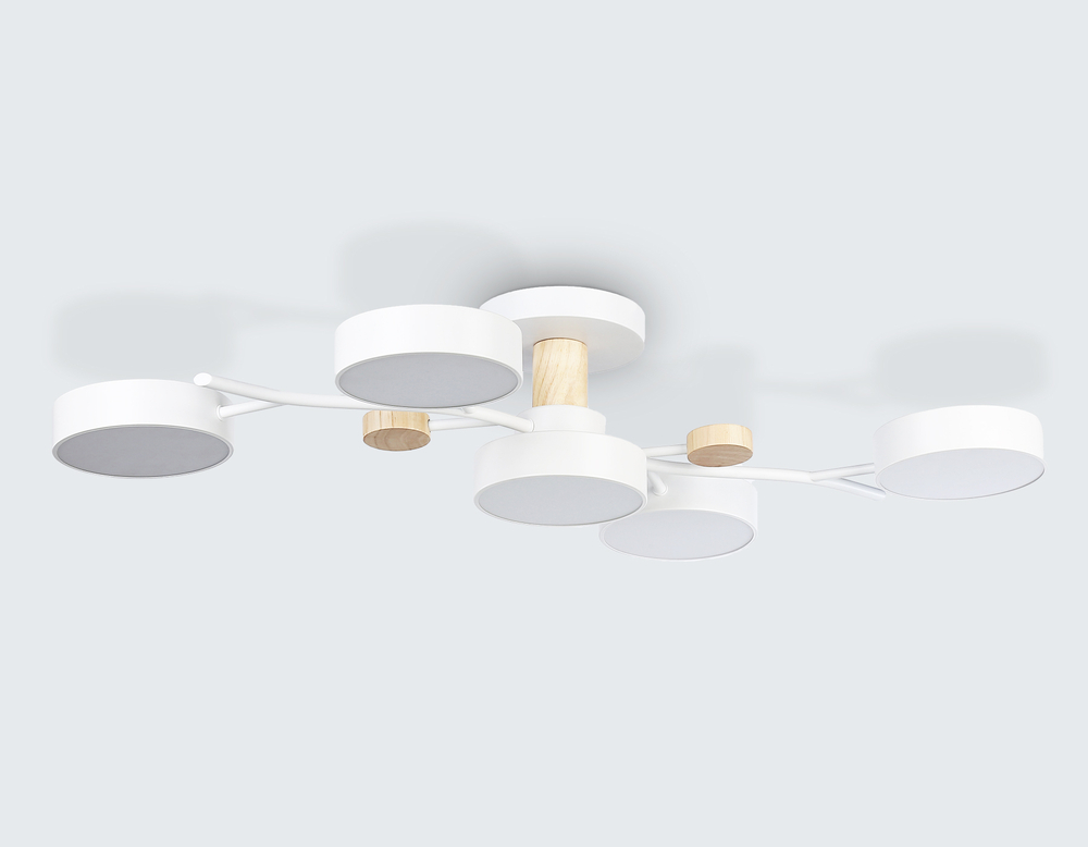 Подвесной светодиодный светильник FL4834/5 WH белый 3000K-6400K 70W 830*400*160 (ПДУ ИК)