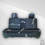 Универсальный чехол на весь салон из велюра в черном цвете с белой нитью