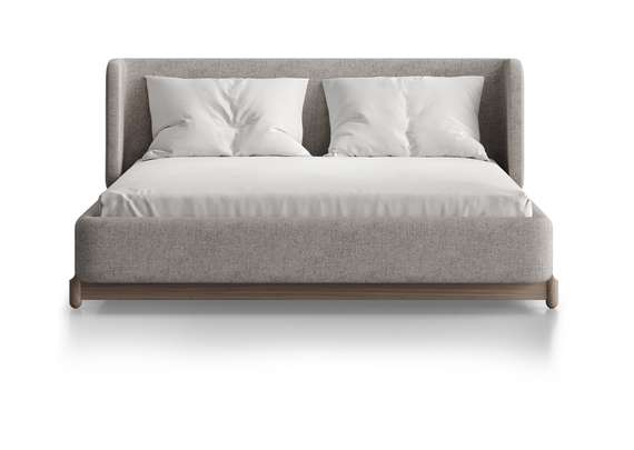 Кровать Basic спальное место 140*200 см (бежевый, рогожка)