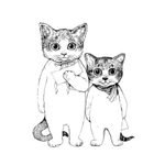 Раскраска Контэнт-Канц, 215*245 мм, лам. картон, soft-touch, выб-лак, конгрев, 48 л., цвет. внутр. блок, "Вселенная Юкко Хигучи. Мяуморфозы"